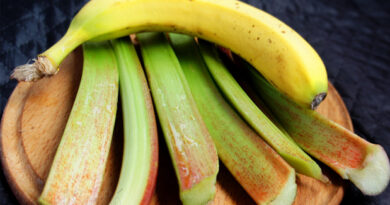 bananes, rhubarbe