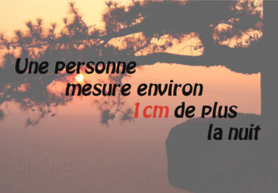 Saviez-vous que…Une personne mesure environ 1 cm de plus la nuit
