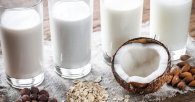 lait de soja, lait d'amandes, lait, lait de riz, lait de coco