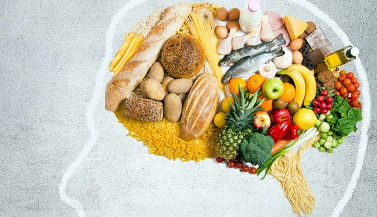 cerveau, sucreries, mauvais aliments pour le cerveau, thon, frites, riz, pâtes, sucre, restauration rapide