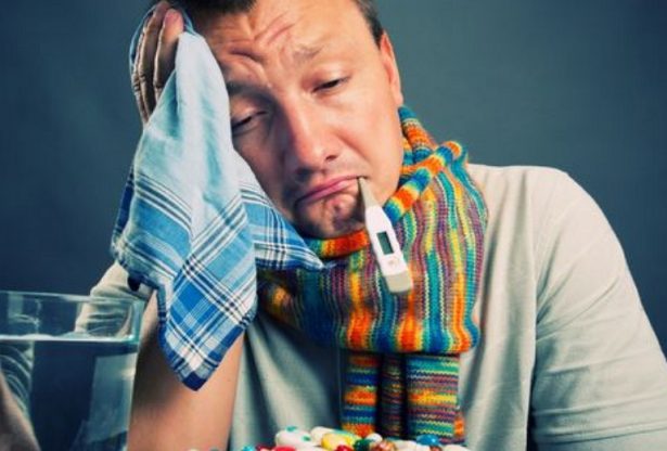 la grippe chez les hommes, le rhume chez les hommes, les hommes malades,