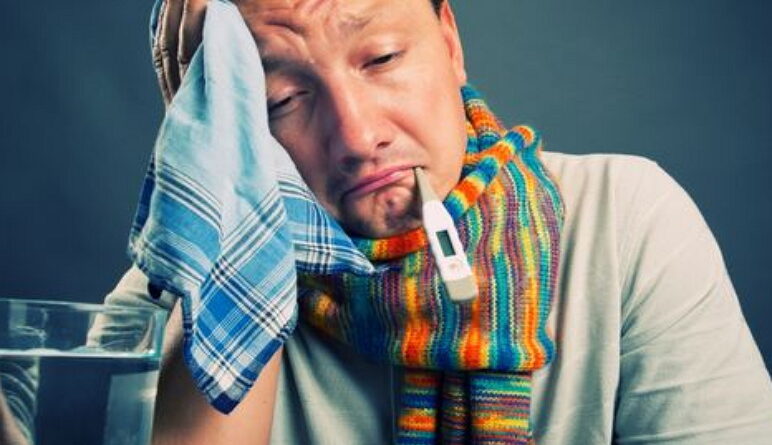 la grippe chez les hommes, le rhume chez les hommes, les hommes malades,