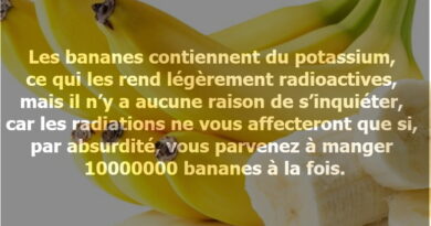 les bananes sont radioactives, les bananes sont nocives, les bananes
