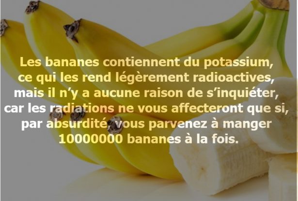 les bananes sont radioactives, les bananes sont nocives, les bananes