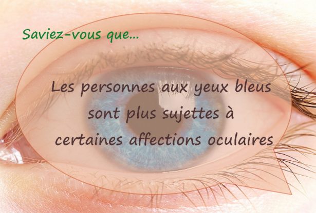 yeux bleus, les yeux, dégénérescence maculaire, sensibilité à la lumière,