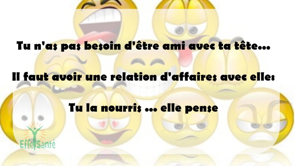Tu n'a pas besoin d'être amis avec ta tête
