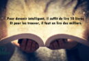 Pour devenir intelligent, il suffit de lire 10 livres Et pour les trouver, il faut en lire des milliers