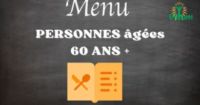 Menu pour les personnes âgées de 60 ans et plus