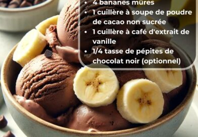 Crème Glacée à la Banane et au Chocolat